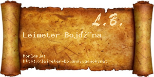 Leimeter Bojána névjegykártya